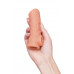 Насадка реалистичная KOKOS NUDE SLEEVE с дополнительной стимуляцией, TPE, телесная, 14 см