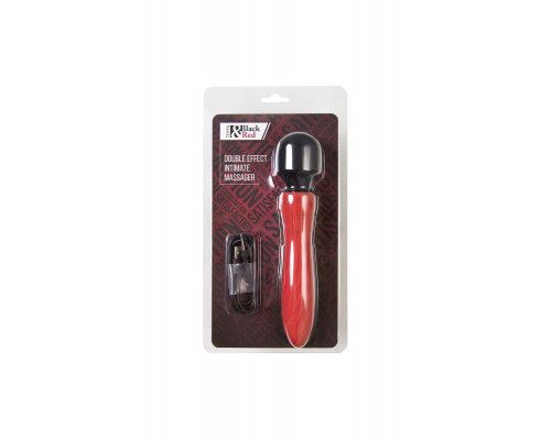 Двусторонний вибромассажер Black&Red by TOYFA, силикон, красный, 21 см