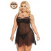 Ночная сорочка и стринги SoftLine Collection Carla, черный, XL
