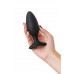 Анальная втулка LOVENSE Hush 2 (M), силикон, черная, 13,5 см, Ø 4,4 см