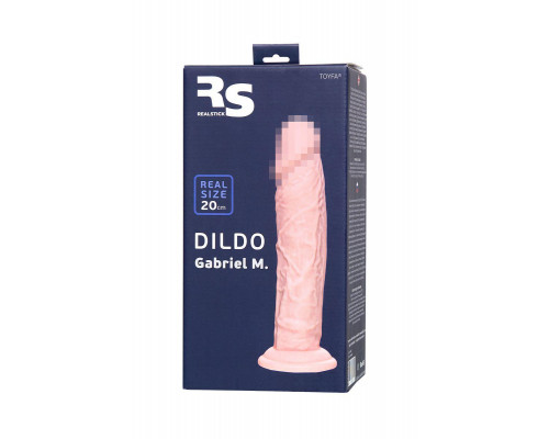 Фаллоимитатор RealStick Silicone Gabriel M, сайлекспан, телесный, 20 см