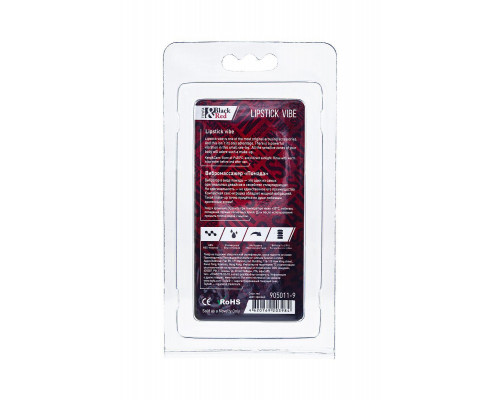 Вибромассажер Black&Red by TOYFA «Помада», силикон, красный, 9 см