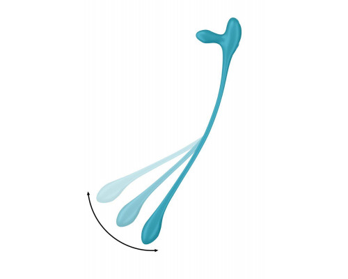 Многофункциональный гибкий вибратор для пар Satisfyer Plug & Play1, силикон, аквамарин, 43,5 см