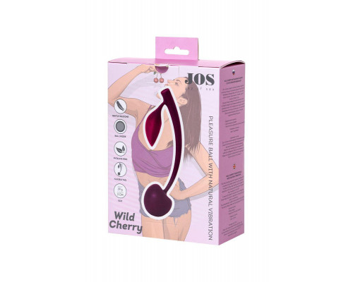 Вагинальный шарик JOS WILD CHERRY, силикон, бордовый, 13 см