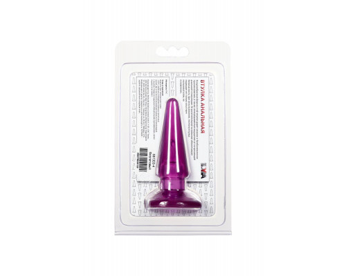 Анальная втулка TOYFA Basic, PVC, фиолетовый, 9,5 см
