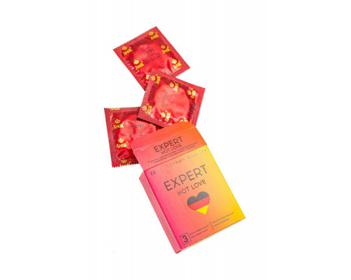 Презервативы EXPERT Hot Love Germany 3 шт. (с разогревающим эффектом)