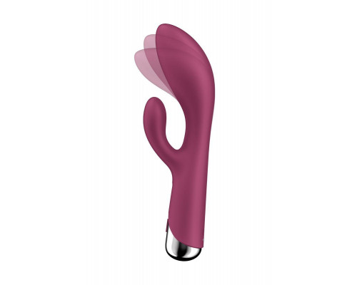 Вибратор-кролик с ротацией Satisfyer Spinning Rabbit 1, силикон, бордовый, 20,5 см