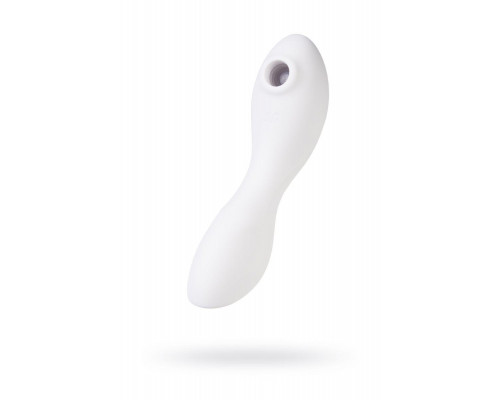 Вакуумный стимулятор клитора с вибрацией Satisfyer Curvy Trinity 5 Connect App, белый, 16,5 см
