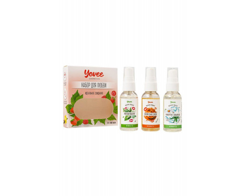 Набор гелей-смазок Yovee для любви (721006+721014+721054), вкус(мята+карамель) + увл(алоэ), 3х50 мл