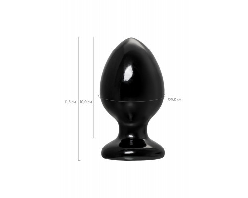 Анальная втулка POPO Pleasure by TOYFA Cetus α, PVC, черная, 11,5 см, Ø 6,2 см