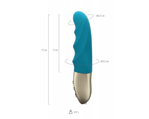Пульсатор-мини Fun Factory STRONIC PETITE, силикон, голубой, 17 см