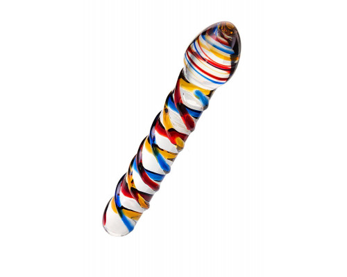 Двусторонний фаллоимитатор Sexus Glass, стекло, прозрачный, 19,5 см