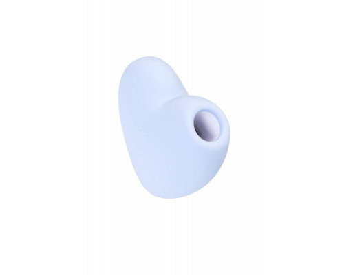 Вакуумно-волновой стимулятор клитора с вибрацией Satisfyer Cutie Heart, силикон, голубой, 7,7 см