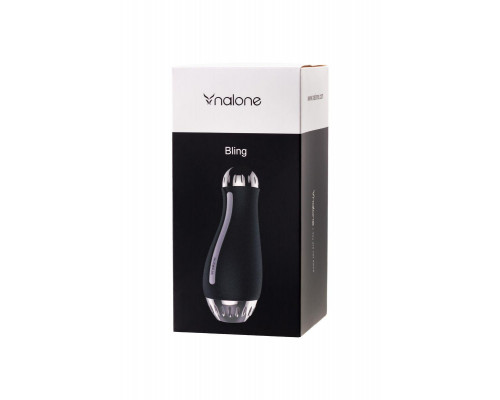 Мастурбатор нереалистичный Nalone Bling, TPE, чёрный, 19,8 см