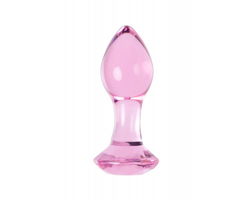 Анальная втулка Sexus Glass, стекло, розовая, 8,5 см