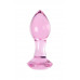 Анальная втулка Sexus Glass, стекло, розовая, 8,5 см