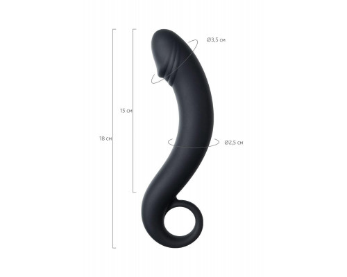 Анальный стимулятор POPO Pleasure by TOY Dorado, водонепроницаемый, силикон, черный, 18 см, Ø 3,5 см