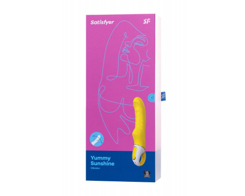 Нереалистичный вибратор Satisfyer Vibes Yummy Sunshine, силикон, желтый, 22,5 см.