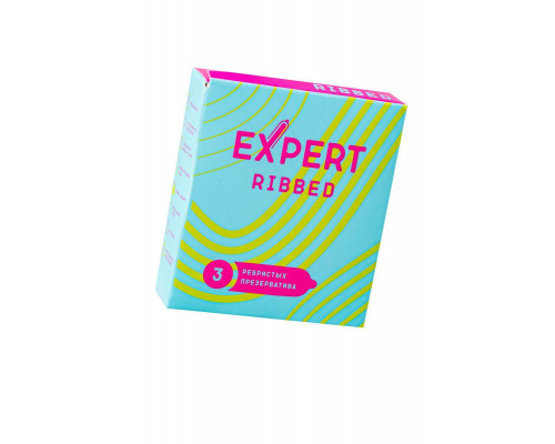 Презервативы EXPERT Ribbed, ребристые, 3шт.
