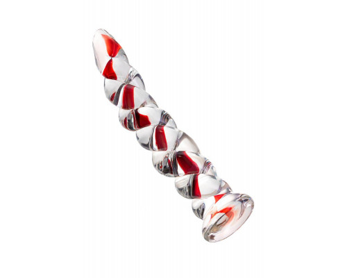 Нереалистичный фаллоимитатор Sexus Glass, стекло, прозрачный, 18 см