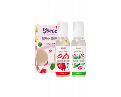 Набор гелей-смазок Yovee для любви (721003+721005), вкусовые (клубника+мята), 2х100 мл