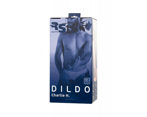 Фаллоимитатор RealStick Silicone Charlie H, сайлекспан, телесный, 18 см