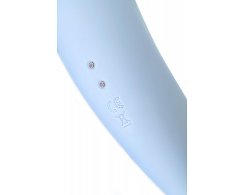 Точечный вибратор с вакуумной стимуляцией Satisfyer Twirling Pro, силикон, голубой, 20 см