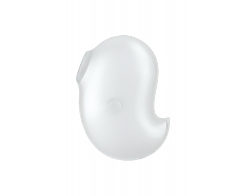 Вакуум-волновой стимулятор клитора с вибрацией Satisfyer Cutie Ghost, силикон, белый, 9,1 см