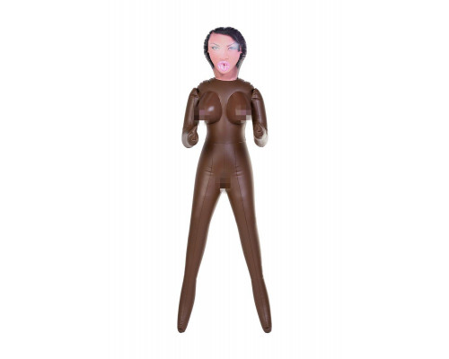 Кукла надувная Dolls-X by TOYFA Michelle, негритянка, с тремя отверстиями, 160 см
