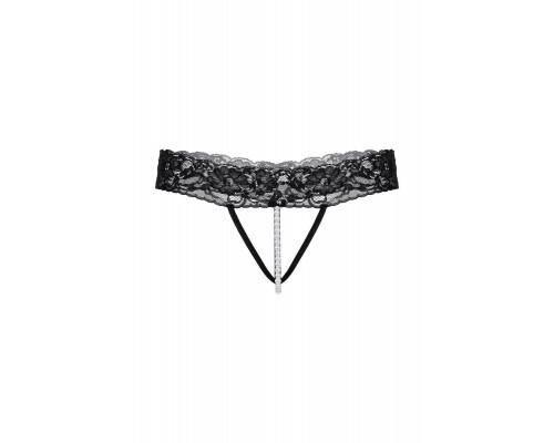 Стринги с ниткой из бусин SoftLine Collection, черный, M/L