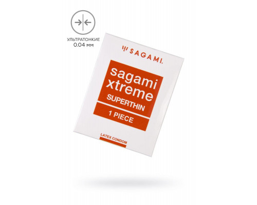 Презервативы Sagami,xtreme superthin 0,04 , латекс, 18,5 см, 5,2 см, 1 шт.