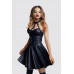 Платье Glossy Marisa из материала Wetlook, черное, S