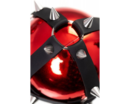 Новогодний шар Pecado BDSM, с шипами, глянцевый, красный, 10 см