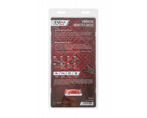 Вибратор Black&Red by TOYFA Monster Docus, силикон, красно-черный, 20 см