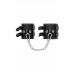 Оковы Pecado BDSM, с двумя ремнями и красной подкладкой, натуральная кожа, черные