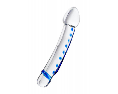 Двусторонний фаллоимитатор Sexus Glass, стекло, прозрачный, 20 см