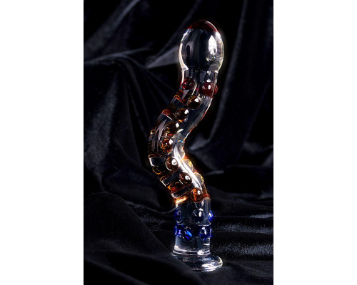 Нереалистичный фаллоимитатор Sexus Glass, стекло, прозрачный, 20 см