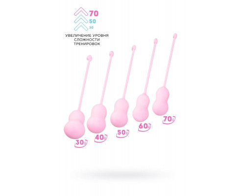 Набор вагинальных шариков Flovetta TULIPS, силикон, розовый, 5,3 см