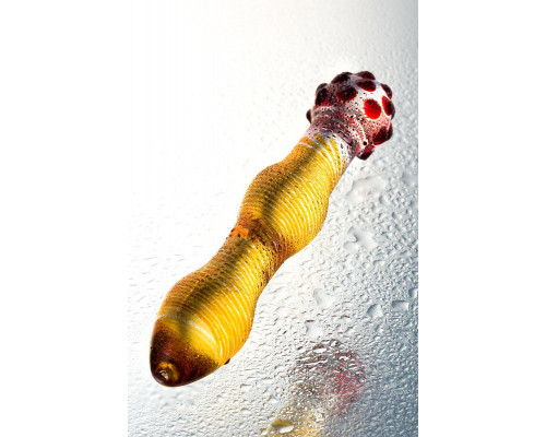 Двусторонний фаллоимитатор Sexus Glass, стекло, прозрачный, 18 см