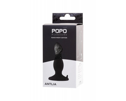 Анальная втулка POPO Pleasure by TOYFA Antlia, силиконовая, черная,10,5 см