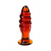 Анальная втулка Sexus Glass, стекло, коричневая, 12,5 см, Ø 4 см