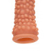 Насадка реалистичная KOKOS PENIS SLEEVE с дополнительной стимуляцией, TPE, телесная, 16.5 см