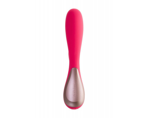Нереалистичный вибратор Satisfyer Mono Flex Connect App, силикон, красный, 20,4 см.