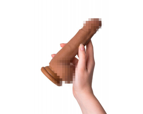 Реалистичный вибратор RealStick Elite Mulatto, коричневый, 13 см