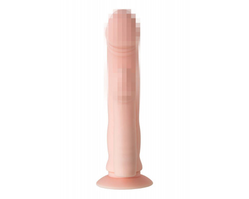 Реалистичный фаллоимитатор A-Toys by TOYFA Twint, силикон, телесный, 19,5 см