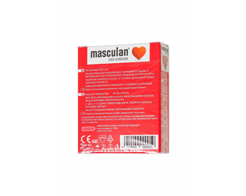 Презервативы Masculan, classic 1, нежные, 18,5 см, 5,3 см, 3 шт.