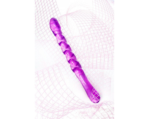 Двусторонний фаллоимитатор A-Toys by TOYFA Tanza, TPE, фиолетовый, 27,5 см