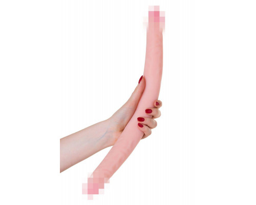 Двусторонний фаллоимитатор LoveToy LESBI TOUCH, телесный, 43 см